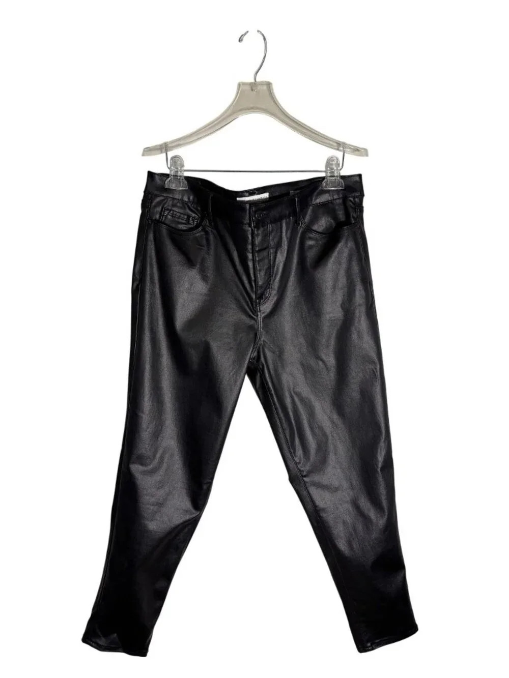 Social Standard By Sanctuary Black Faux Leather Ankle Skinny Pants Size 16 - Picture 1 of 13